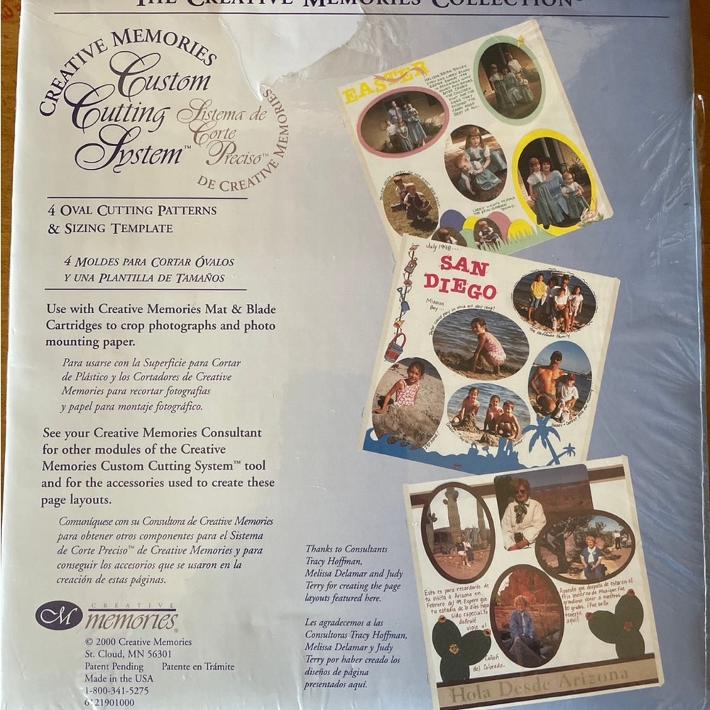 NIP Creative Memories
Custom Oval Cutting
Patterns & Sizing Template
